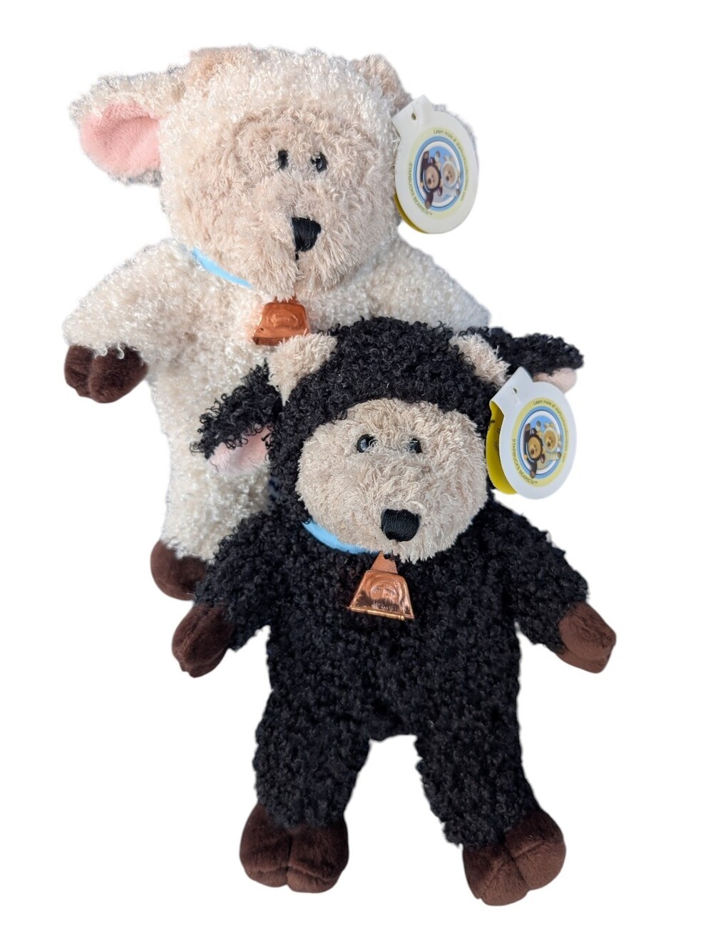 Starbucks 2004 Bearista Bear Plush - 31st Edition White Black & Lamb Sheep Lot